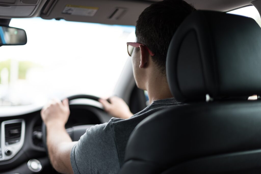 Driver demonstrating smooth driving habits