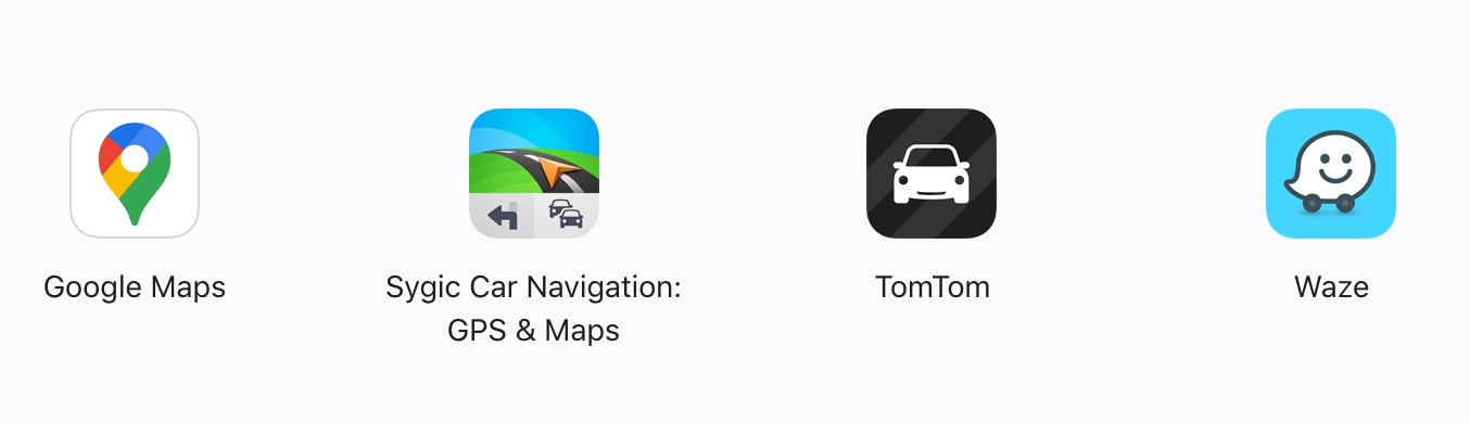 Apple CarPlay Navigation Interface on BMW Screen