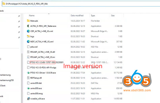 PIWIS3 Driver Location Path for VNCI PT3G Firmware Upgrade