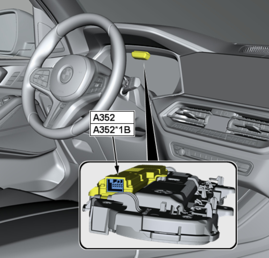 BMW G Series DCS Module Location Diagram