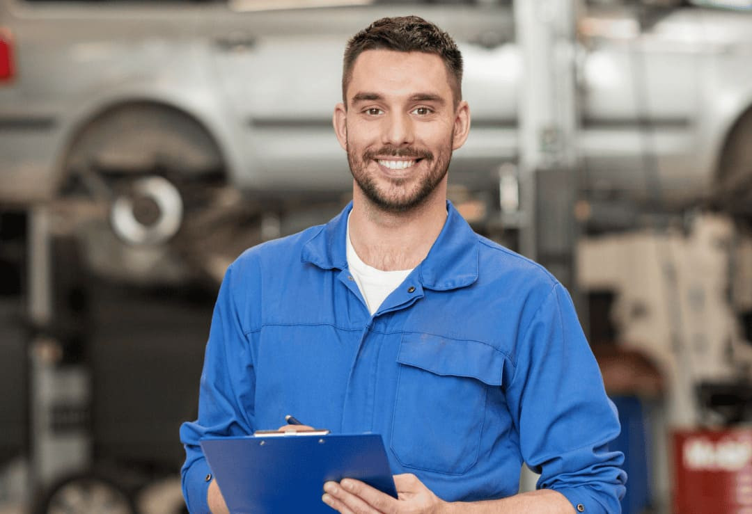 Smiling mechanic