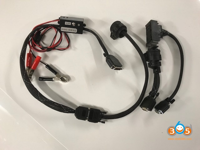 KESS V2 cable set for various DSG transmissions including DQ200, DQ250, and DQ500