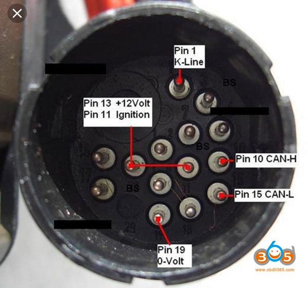 KESS V2 DQ250 cable pinout diagram