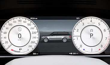 Range Rover SV Instrument Cluster Skin Upgrade: Premium White and Silver Design for 2018-2021 Models