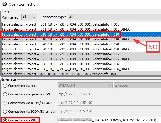 E-Sys Target Selection Example